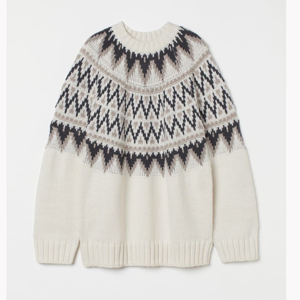 H&M jacquard knit sweater